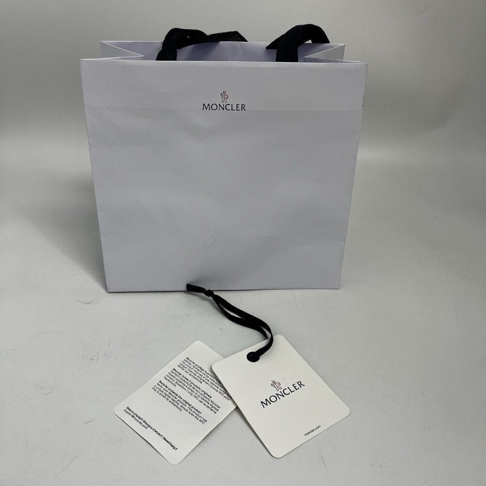 MONCLER WHITE PAPER SHOPPING Gift BAG With Tags - Picture 9 of 11